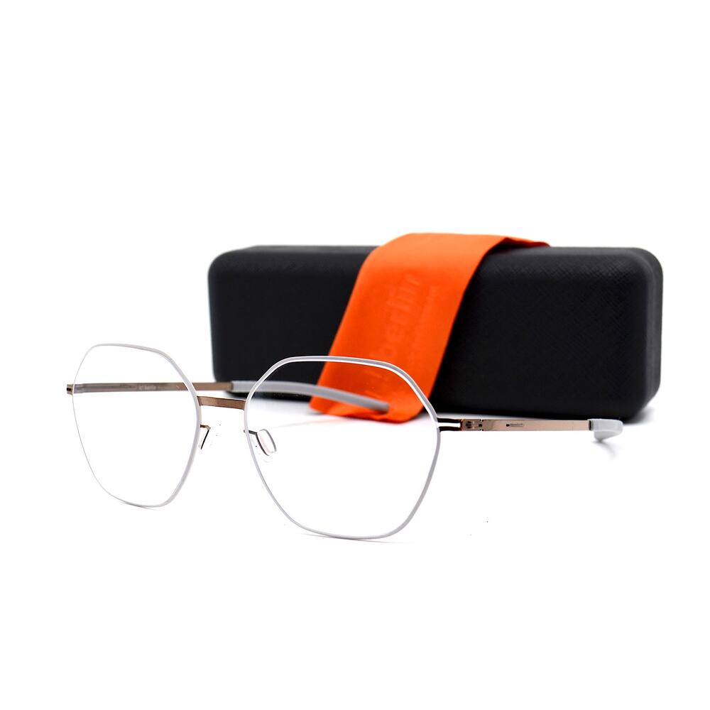 NEW IC! BERLIN HALNY WHITE COPPER AUTHENTIC EYEGLASSES FRAME - Picture 1 of 14